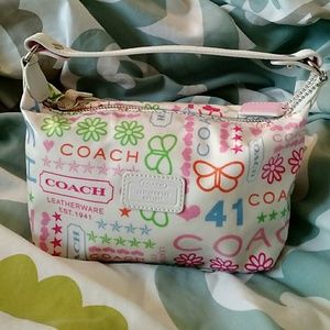 Coach Vinyl Multicolor Baguette bag