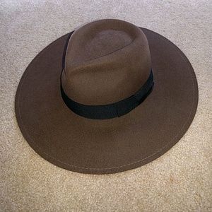 Free People Wide Brimmed Wool Fedora Hat