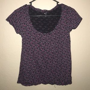Floral purple top
