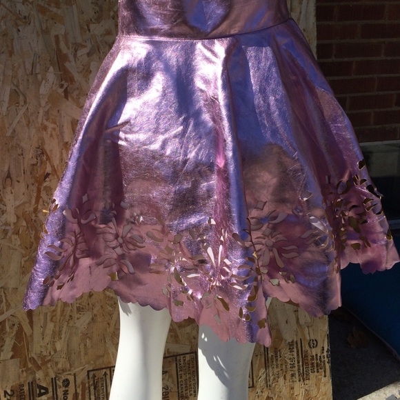 Pink metallic skirt