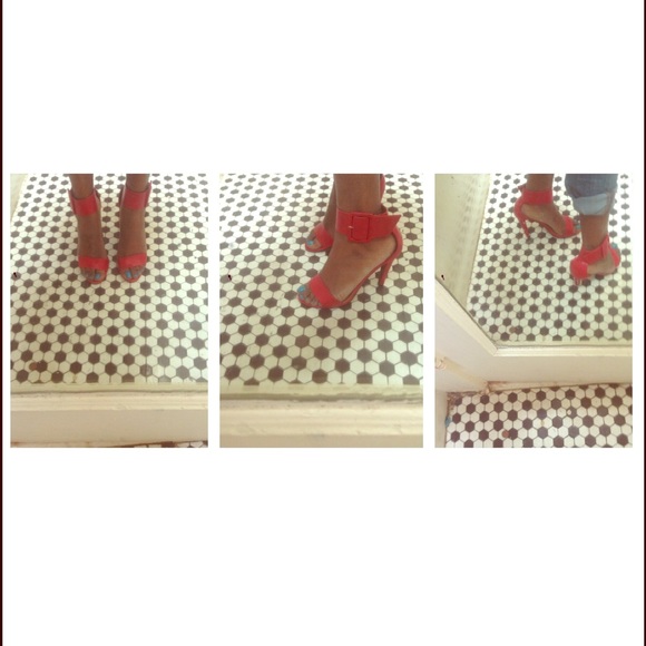 Red hot shoes worn once