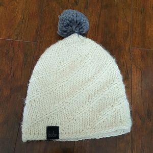 Bula cream and grey knit benie