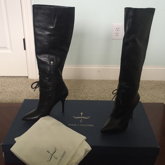 POUR LA VICTOIRE knee high boots size 6.5 - Picture 3 of 4