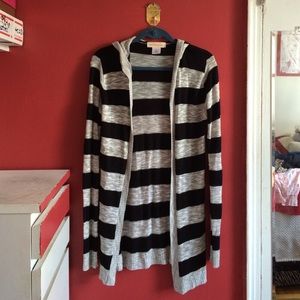 Sweet Romeo Small Long Cardigan with Hoodie