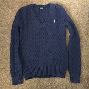 Ralph Lauren Navy blue v-neck sweater