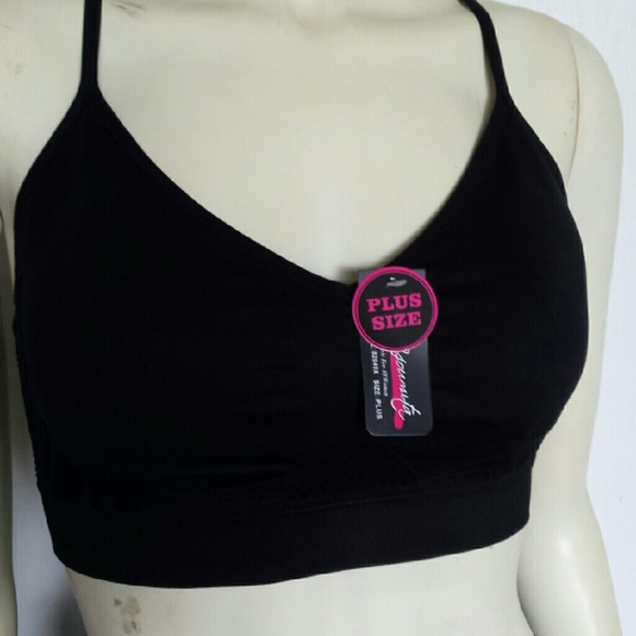 Plus size burgandy mesh racerback sports bra - Picture 4 of 4