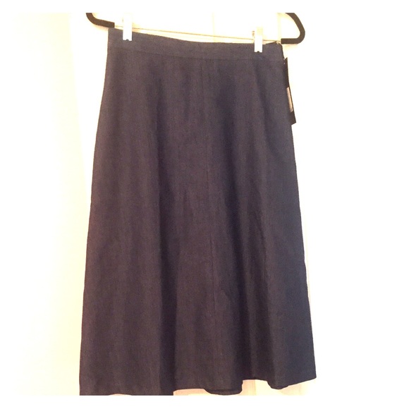 chambray/denim midi skirt! NWT!