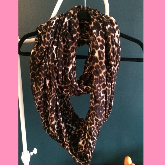 Leopard print scarf snood