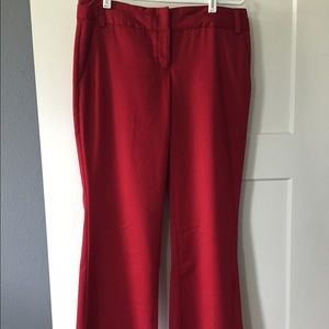Express red editor pants