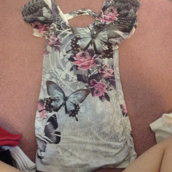 Mixed print dress top