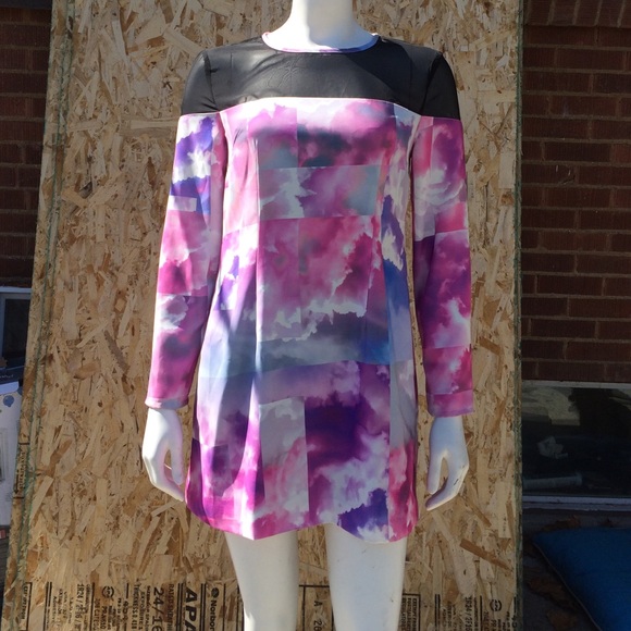 Pink cloud print dress