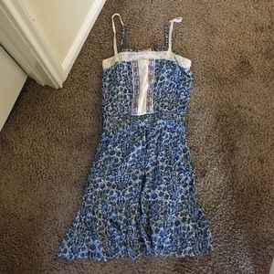 Blue floral dress