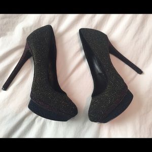 Brian Atwood glitter heels