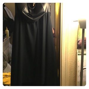 Cute strapless black high low dress