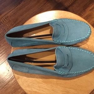 Neiman Marcus Blue Suede Shoes
