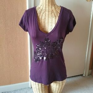 Purple Express Sequin T-Shirt