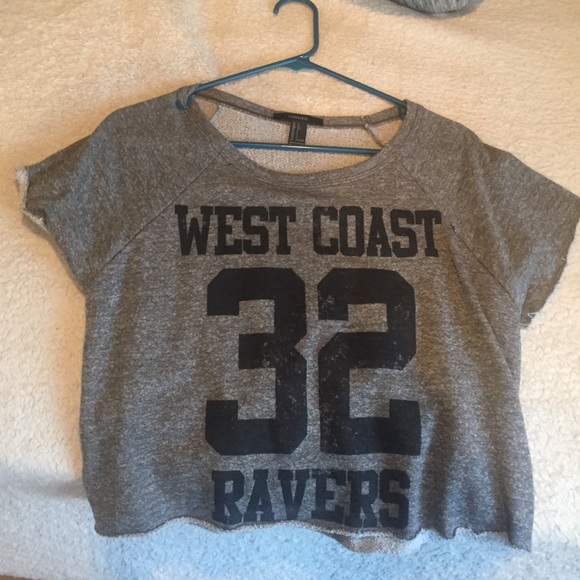 Grey Forever 21 Crop top