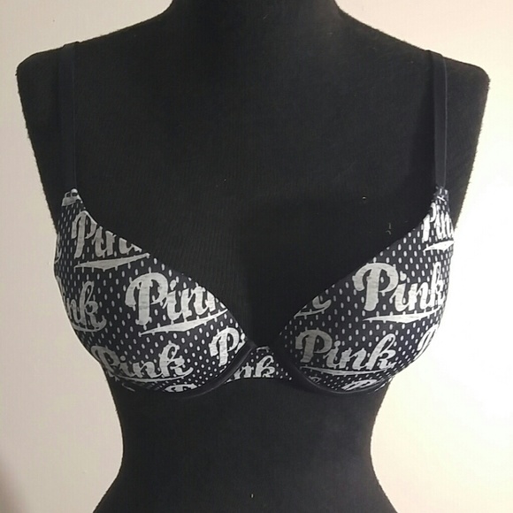Black Pink Push-Up Bra