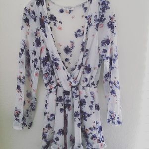 Floral Pattern Romper