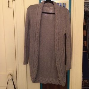 Long Braided Mac & Jac Gray Sweater