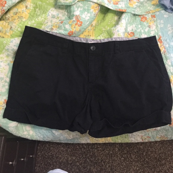 5" inseam Black Chino Shorts