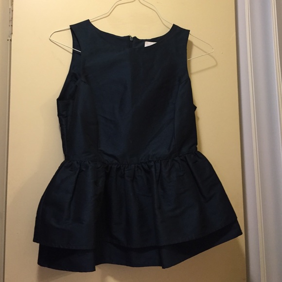 Metallic peplum top