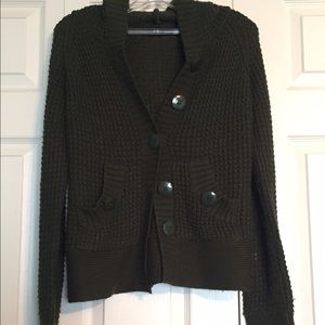 Dark green cardigan