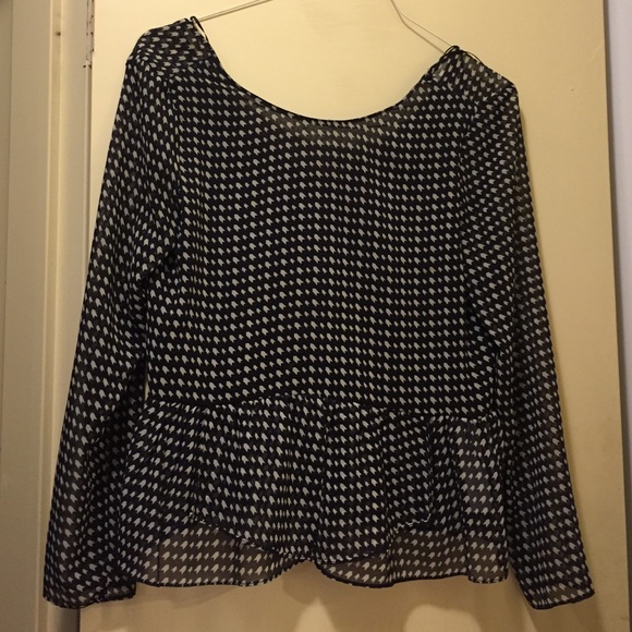 Low back peplum top