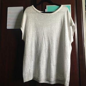 Sequin Short Sleeve Sweater