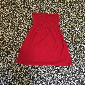 Red Tube Top Dress