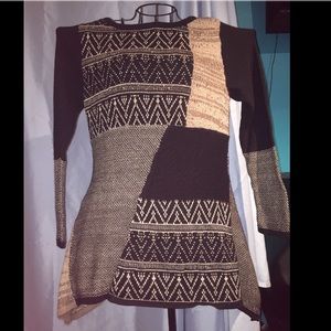 Adorable! Colorblock Tunic Sweater - Sz Large