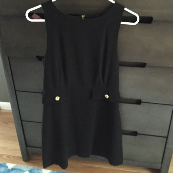Black dress with gold detail