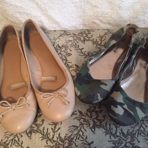 Tan and Camo Flats