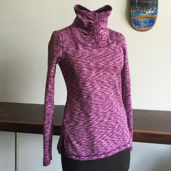 Athleta Tops - ATHLETA Heather Purple scrunch neck long sleeve