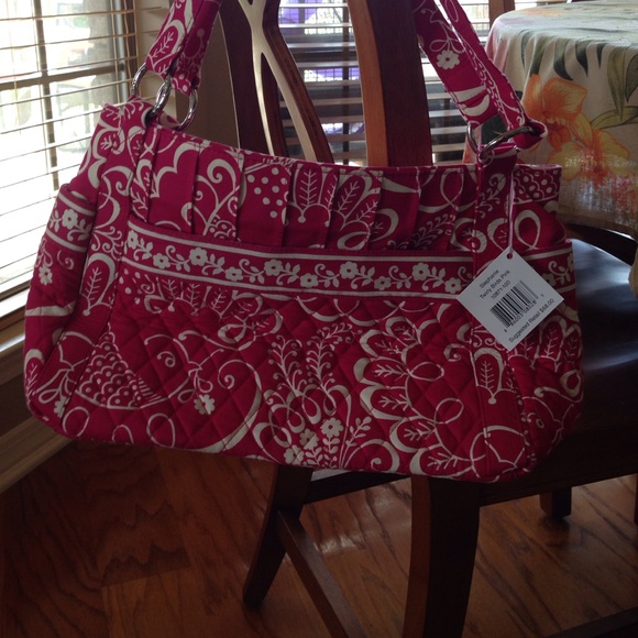 Vera Bradley Stephanie Twirly Birds Handbag
