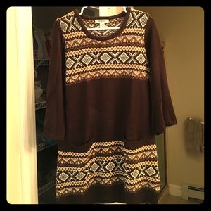 Tunic sweater 3/4 sleeve