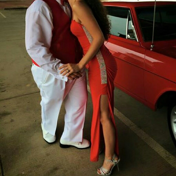 Ferrari Red Prom Dress - Picture 3 of 5