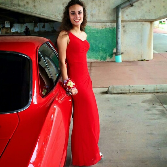Ferrari Red Prom Dress - Picture 4 of 5