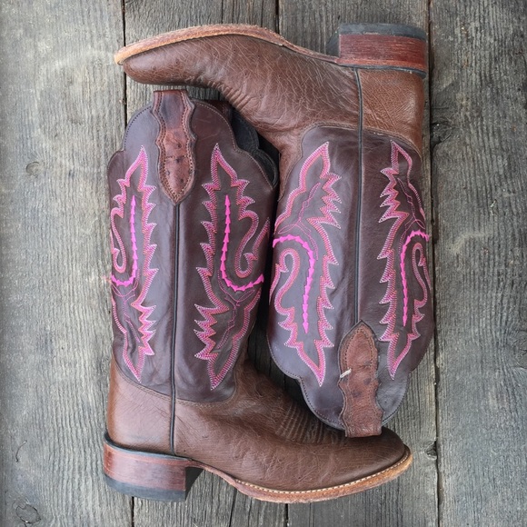 Chocolate Ostrich Cowboy Boots - Picture 1 of 6