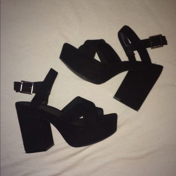 Black suede heals