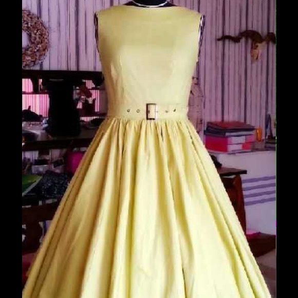 New 50's vintage elegant swing dress cotton US6