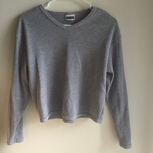 Gray Cropped Sweater