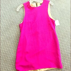 Pink silk shift dress