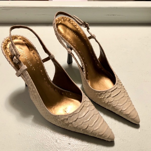 BCBGirls Slingback Anaconda Print Heels - Picture 4 of 5