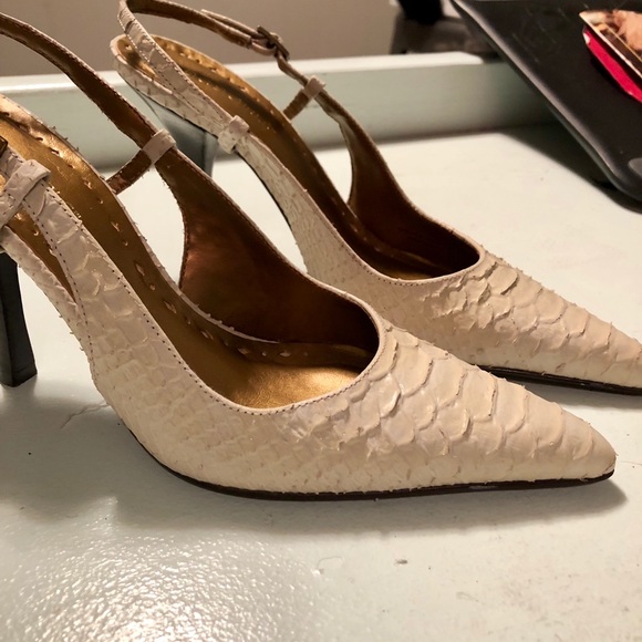 BCBGirls Slingback Anaconda Print Heels - Picture 5 of 5