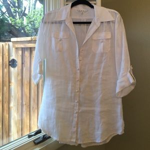 White linen tunic/shirt
