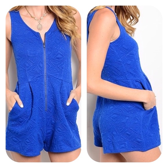 Royal Blue Romper 🐠 - Picture 3 of 3