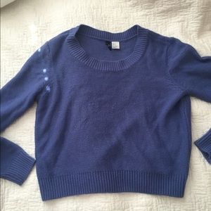 Indigo cropped sweater