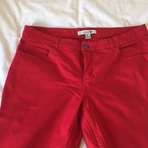Forever 21 red jeans