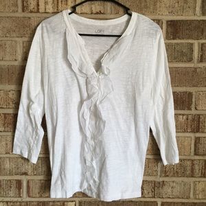 Ann Taylor loft white blouse